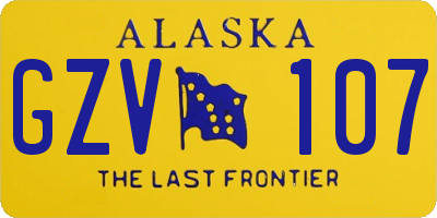 AK license plate GZV107