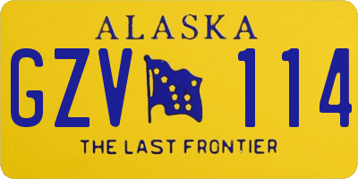 AK license plate GZV114