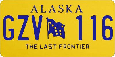 AK license plate GZV116