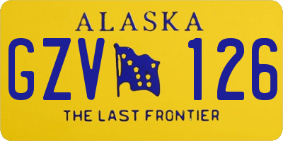 AK license plate GZV126
