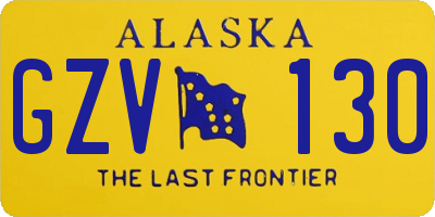 AK license plate GZV130