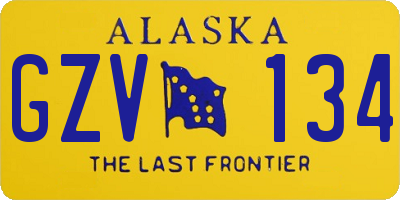 AK license plate GZV134
