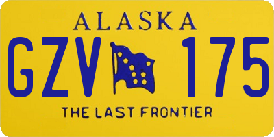 AK license plate GZV175