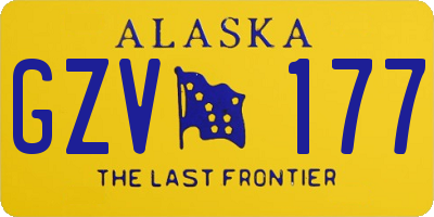 AK license plate GZV177