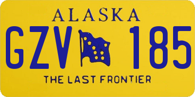 AK license plate GZV185