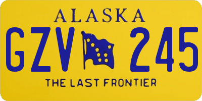 AK license plate GZV245