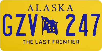 AK license plate GZV247