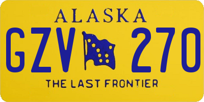 AK license plate GZV270