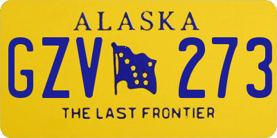 AK license plate GZV273