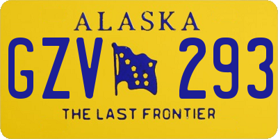 AK license plate GZV293