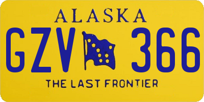 AK license plate GZV366