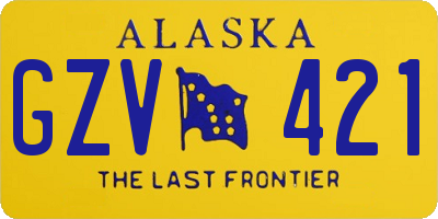 AK license plate GZV421
