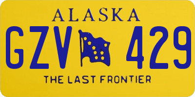 AK license plate GZV429