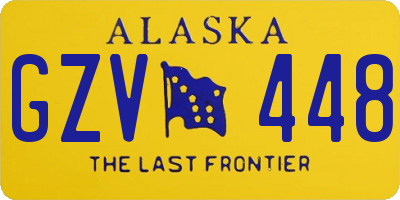 AK license plate GZV448