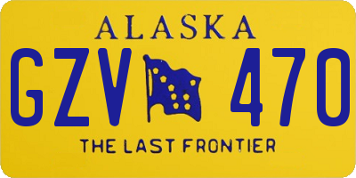 AK license plate GZV470