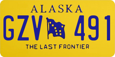 AK license plate GZV491