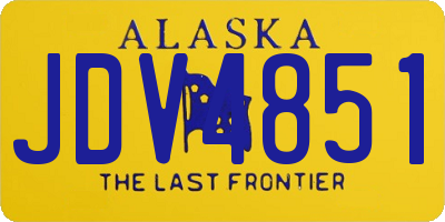 AK license plate JDV4851