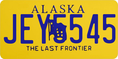 AK license plate JEY5545