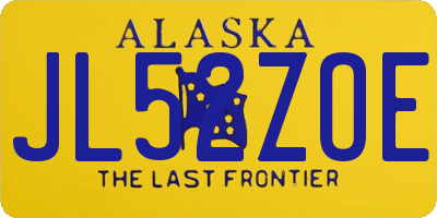 AK license plate JL52ZOE