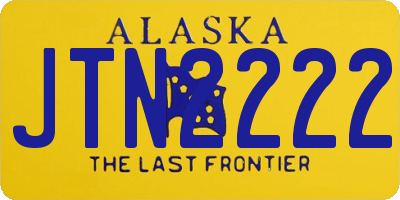 AK license plate JTN2222