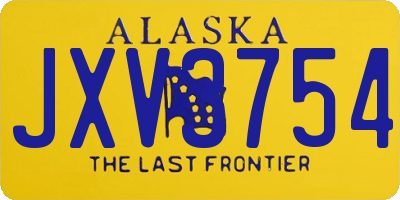AK license plate JXV3754