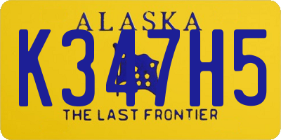 AK license plate K347H5