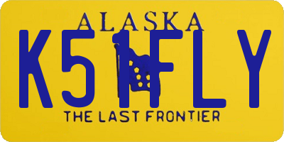 AK license plate K51FLY