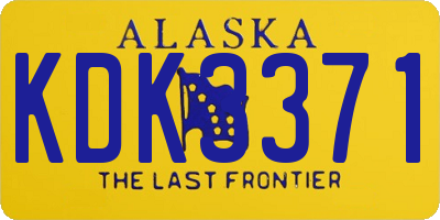 AK license plate KDK3371