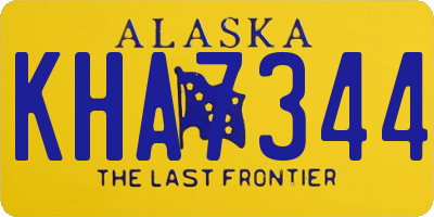 AK license plate KHA7344