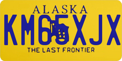 AK license plate KM65XJX