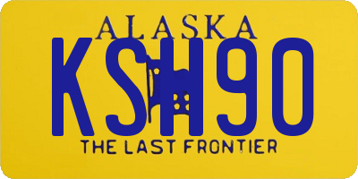 AK license plate KSH90