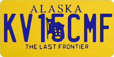 AK license plate KV15CMF