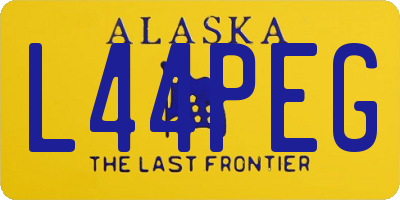AK license plate L44PEG