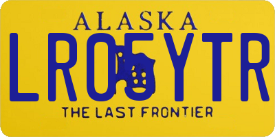 AK license plate LR05YTR