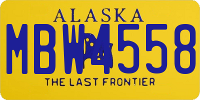 AK license plate MBW4558