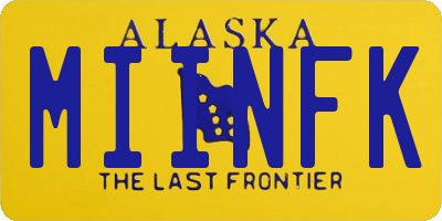 AK license plate MIINFK