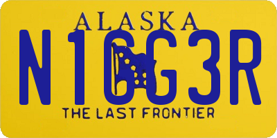 AK license plate N1GG3R