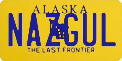 AK license plate NAZGUL