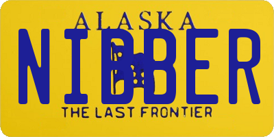AK license plate NIBBER