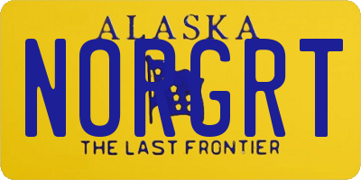 AK license plate NORGRT