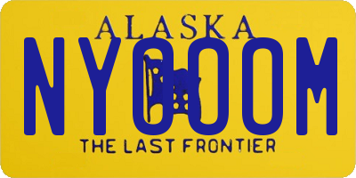 AK license plate NYOOOM