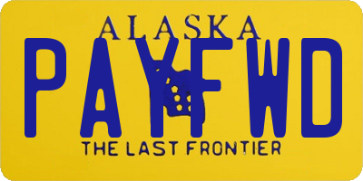 AK license plate PAYFWD