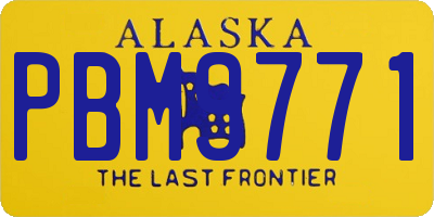 AK license plate PBM9771