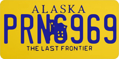 AK license plate PRN6969