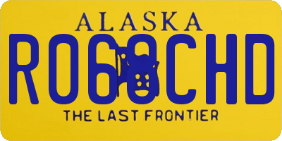 AK license plate R068CHD