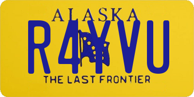 AK license plate R4YVU