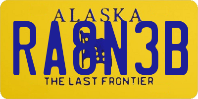 AK license plate RA8N3B