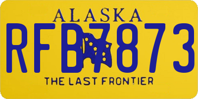 AK license plate RFB7873