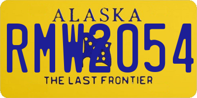 AK license plate RMW2054