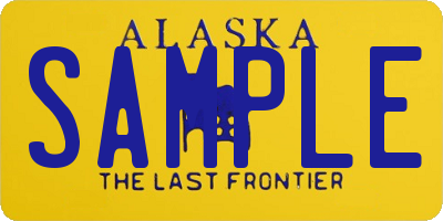 AK license plate SAMPLE